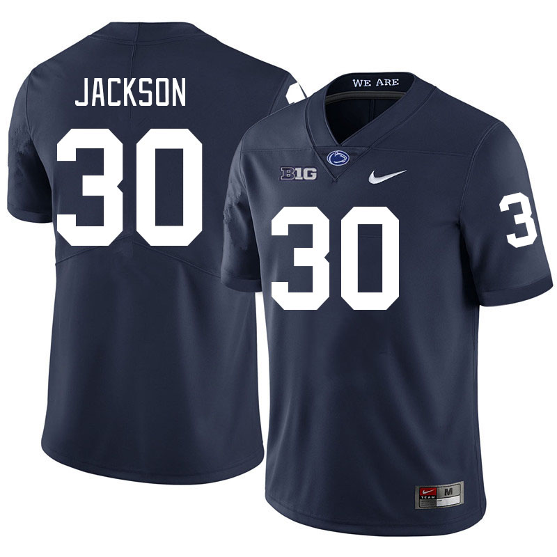 Men #30 Kari Jackson Penn State Nittany Lions College Football Jerseys Stitched-Navy